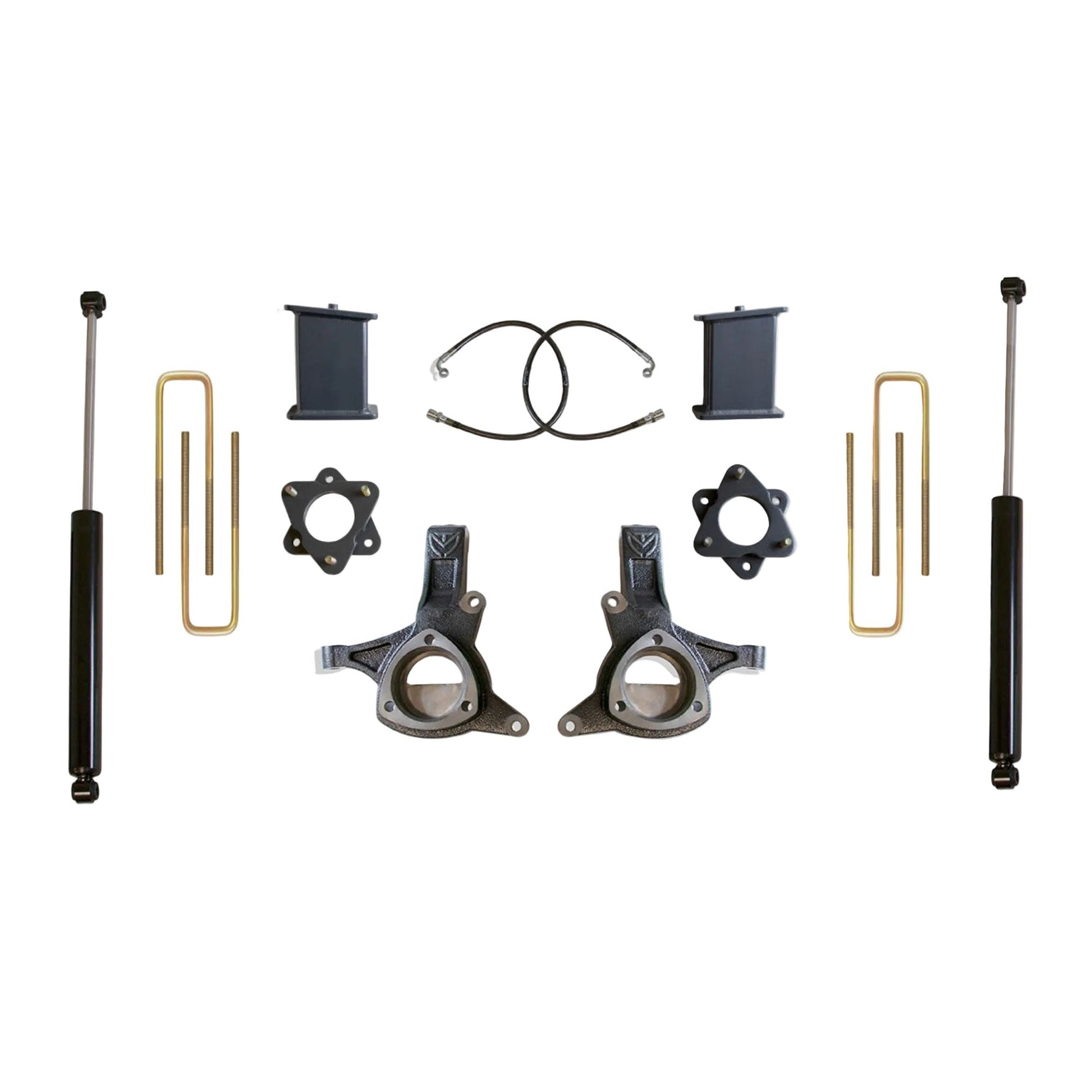 MaxTrac Sierra 1500 lift kit with rear shocks | Max Trac 7.5 inch suspension lift for cast steel control arms | 2007-2016 Silverado Sierra lift kit