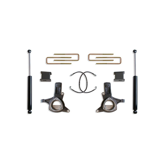 MaxTrac K881753 5"/3" Lift Kit for 2016–2018 Chevy Silverado & GMC Sierra 1500 2WD with stamped steel/aluminum arms