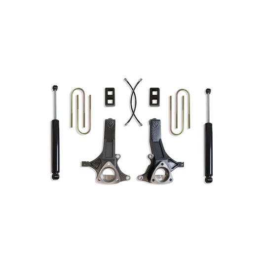 MaxTrac K882145 4.5"/2" Lift Kit for 2002–2008 Dodge Ram 1500 2WD with spindles, lift blocks, U-bolts, and shocks