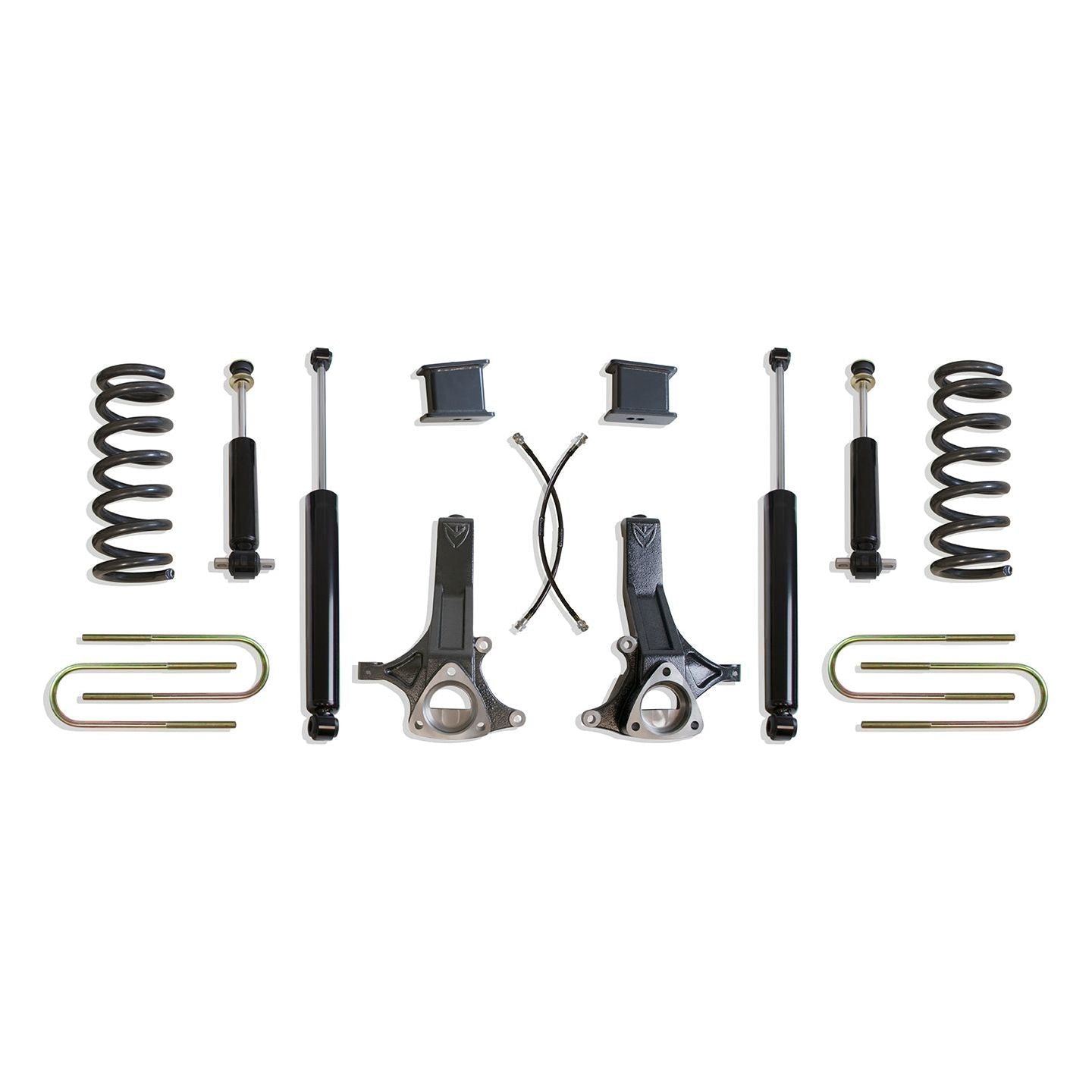 MaxTrac K882171 7"/4" Lift Kit for 2002–2008 Dodge Ram 1500 2WD 5.7L HEMI with coils, spindles, lift blocks, U-bolts, and shocks