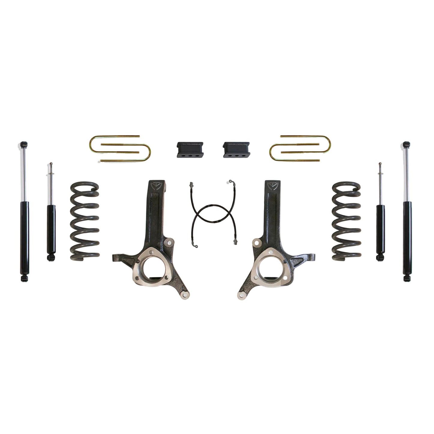 Ram 2WD HEMI lift kit with coils spindles and shocks | MaxTrac K882262L lift kit with 4.125 inch U-bolts | Ram 2500 3500 2WD suspension lift for 34 inch tires