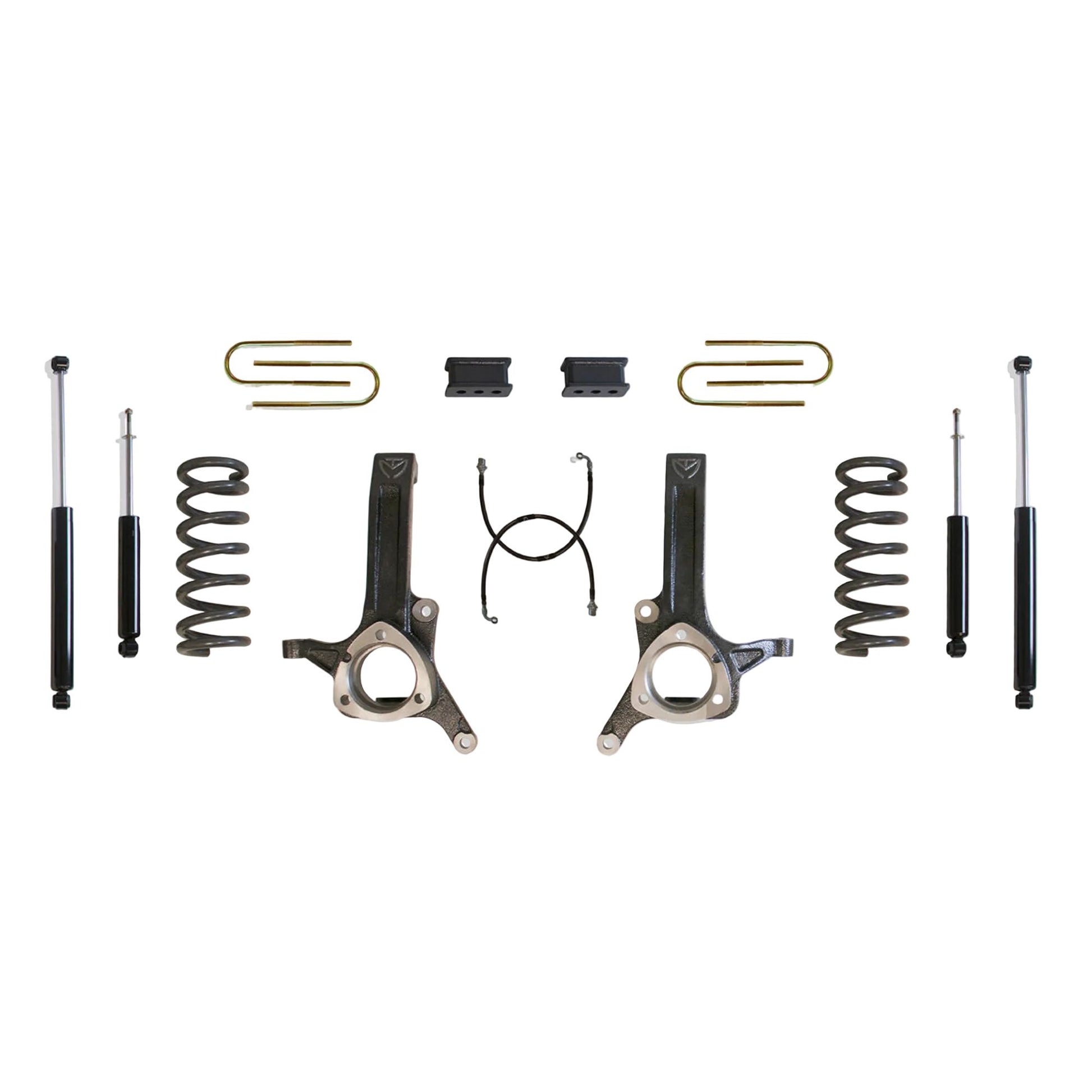 Ram 2WD HEMI lift kit with coils spindles and shocks | MaxTrac K882262L lift kit with 4.125 inch U-bolts | Ram 2500 3500 2WD suspension lift for 34 inch tires