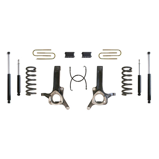 Ram 2WD HEMI lift kit with coils spindles and shocks | MaxTrac K882262L lift kit with 4.125 inch U-bolts | Ram 2500 3500 2WD suspension lift for 34 inch tires