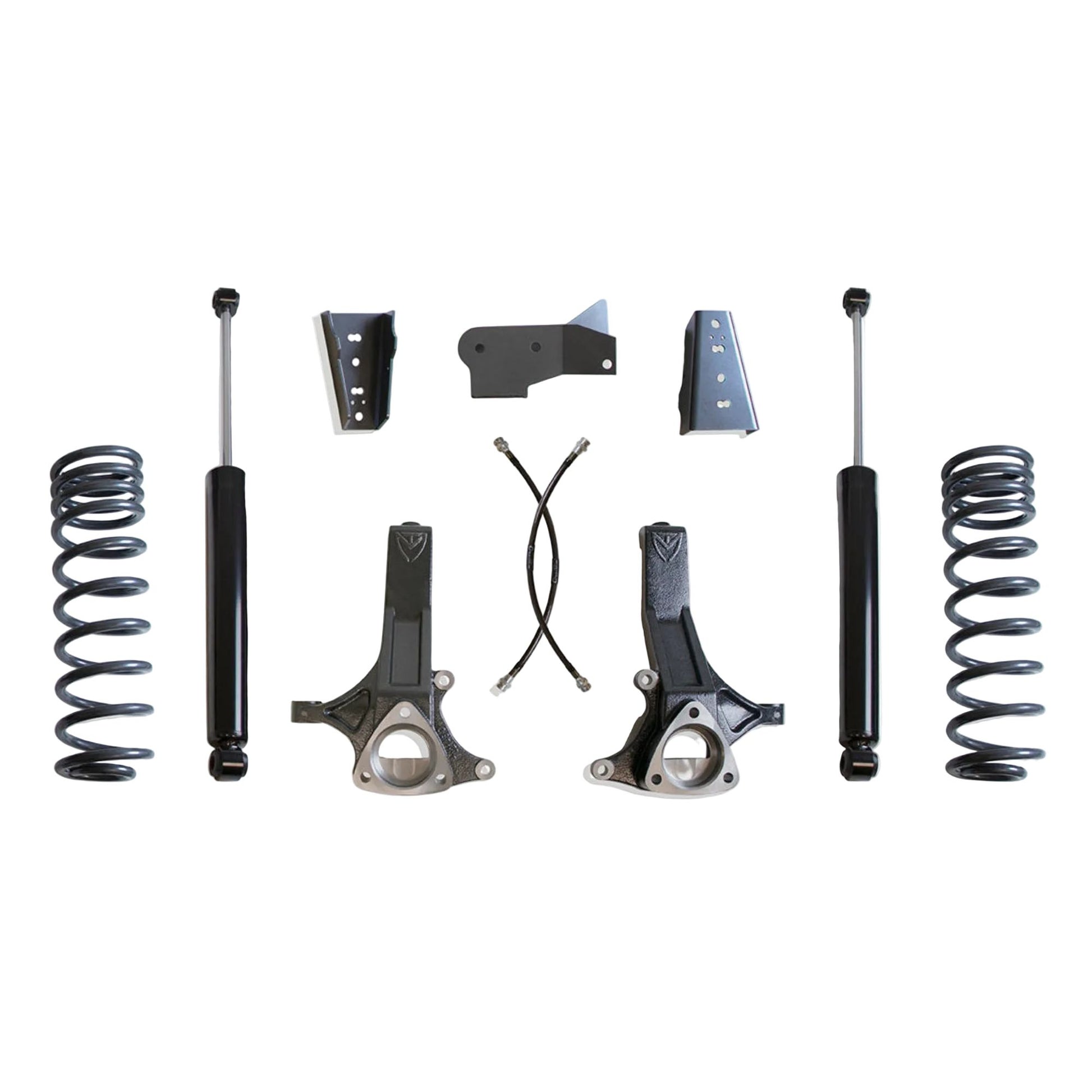 MaxTrac Ram 1500 lift kit with spindles and rear coils | Max Trac 5-lug Ram suspension lift kit | Ram 1500 4.5 inch lift with MaxTrac shocks