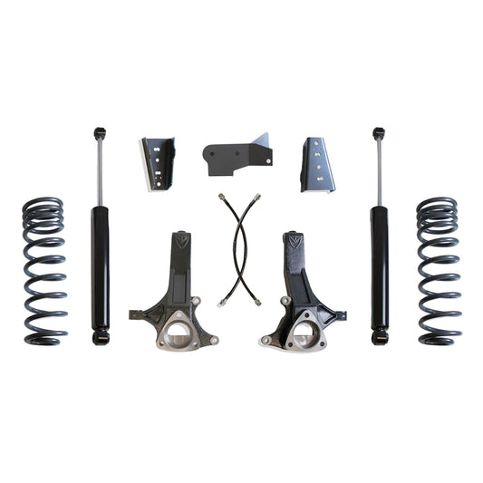 MaxTrac Ram 1500 lift kit with spindles and rear coils | Max Trac 5-lug Ram suspension lift kit | Ram 1500 4.5 inch lift with MaxTrac shocks