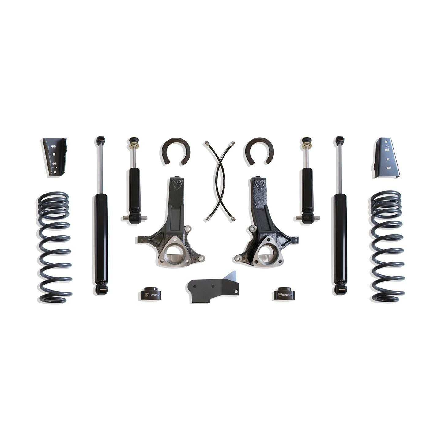 MaxTrac K882465 6.5" Lift Kit for 2009–2018 Ram 1500 V6 2WD Classic (5-Lug) with spindles, spacers, coils, brackets, and shocks