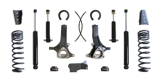 MaxTrac V6 lift kit with spindles rear coils and shocks | Max Trac Ram 1500 5-lug suspension lift | Ram 1500 V6 6.5 inch lift with 37 inch tire clearance