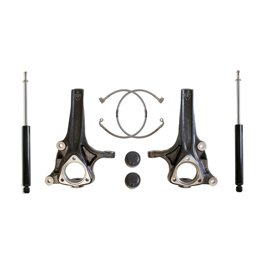 MaxTrac lift kit with spindles brake lines rear spacers and shocks | Max Trac Ram 1500 suspension lift kit | Ram 1500 4 inch lift with 35 inch tire clearance