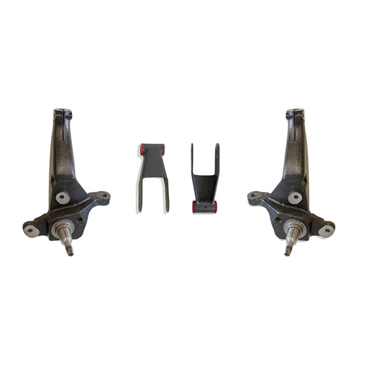 Ford Ranger 2WD lift spindles and rear shackles | MaxTrac K883042A spindle lift for coil spring Ranger | 1998-2000 Ranger 4 inch lift kit for 31 inch tires