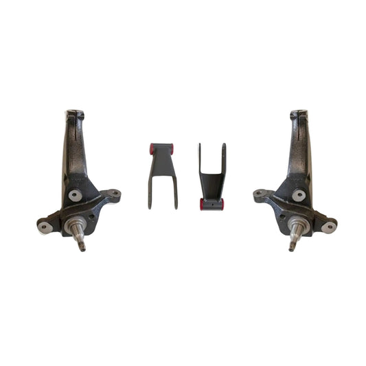 Ford Ranger torsion bar lift spindles and rear shackles | MaxTrac K883042C lift kit for Ranger with 11.250 inch rotors | Ranger 2WD torsion bar 4 inch spindle lift kit