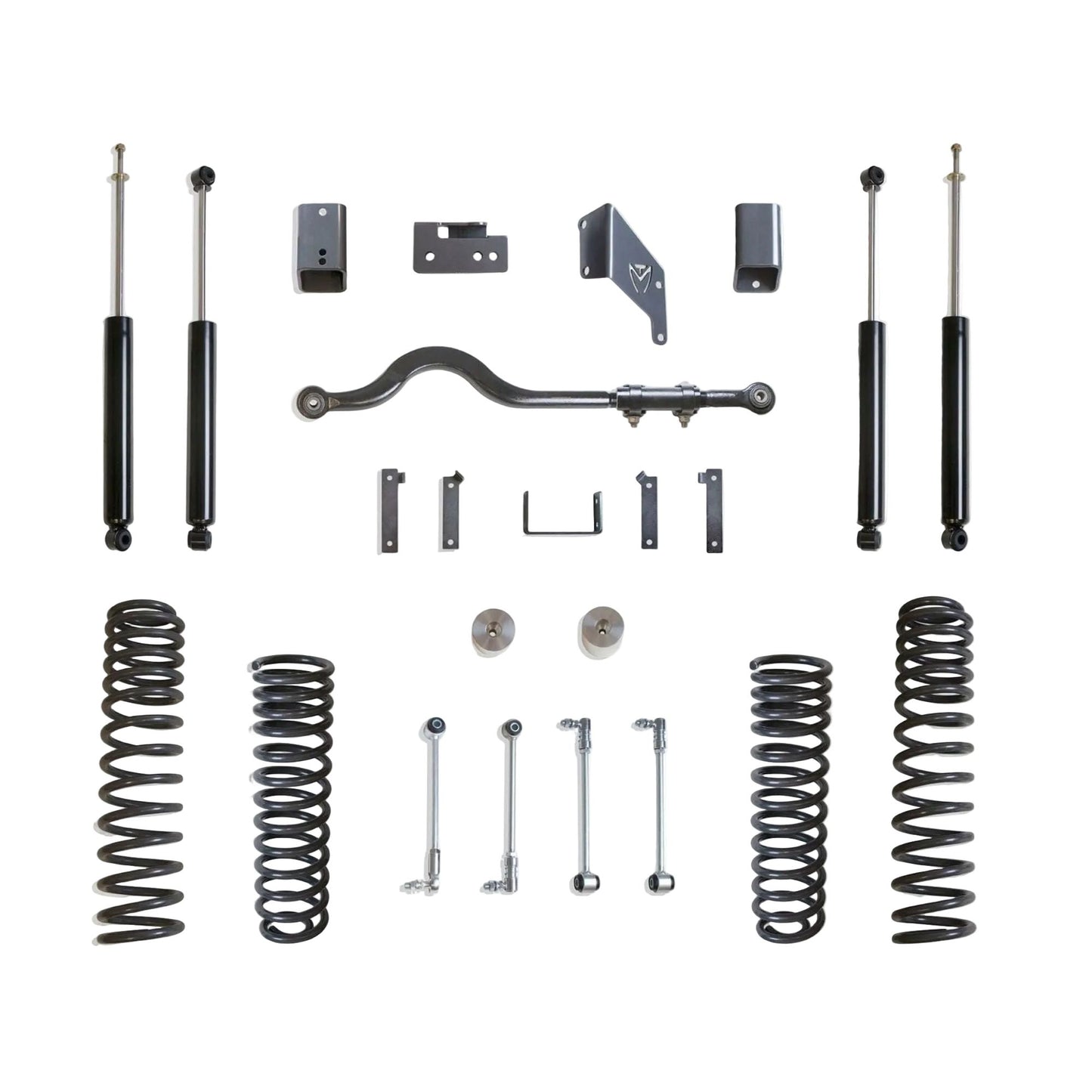 MaxTrac lift kit with coils track bar shocks and brake line extensions | Max Trac Jeep JK suspension lift | Wrangler JK 4.5 inch lift with 37 inch tire clearance