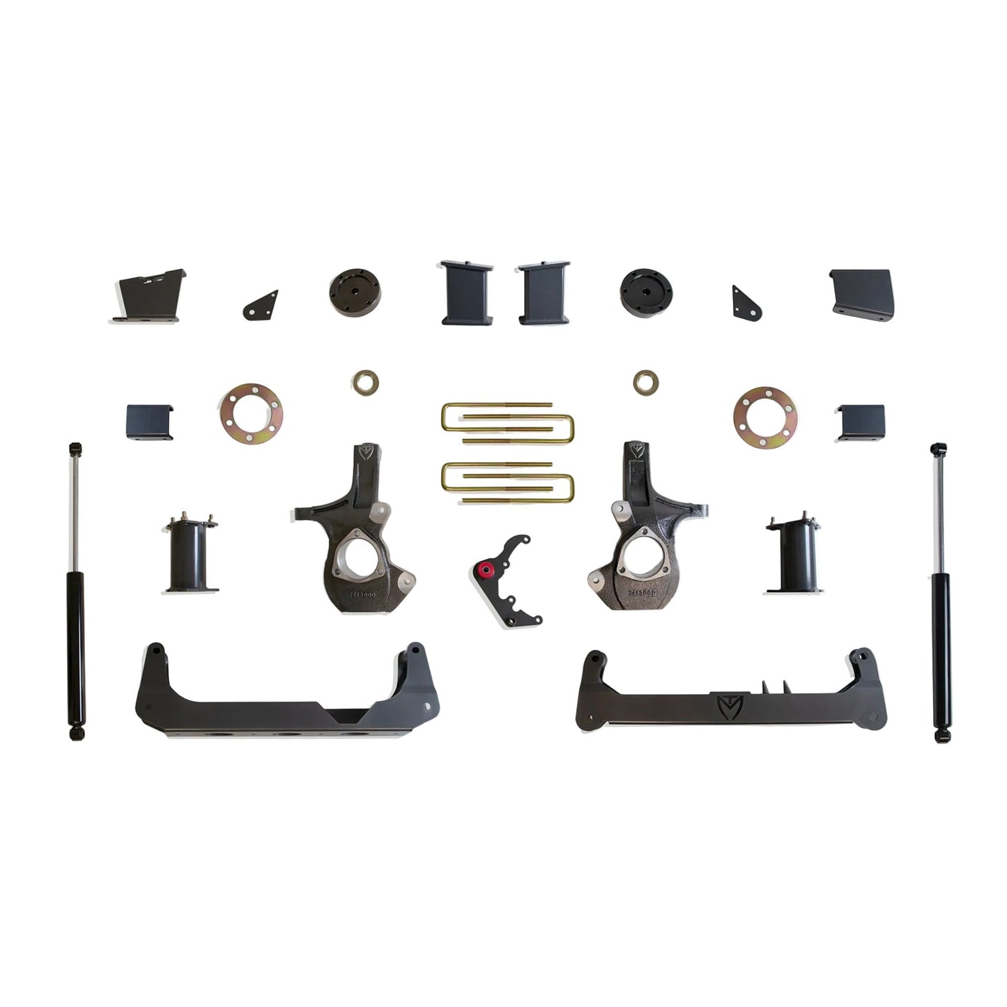 MaxTrac lift kit with subframes knuckles strut spacers diff drop and shocks | Max Trac Silverado Sierra suspension lift | GM 1500 7 inch lift with 35 inch tire clearance