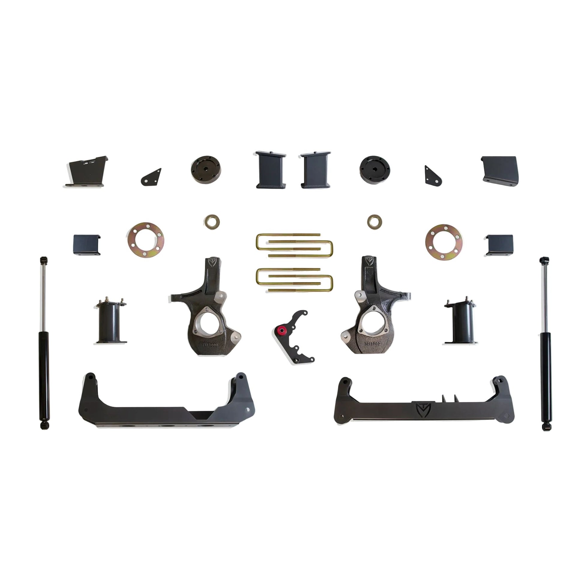 MaxTrac lift kit with subframes knuckles strut spacers diff drop and shocks | Max Trac Silverado Sierra suspension lift | GM 1500 7 inch lift with 35 inch tire clearance