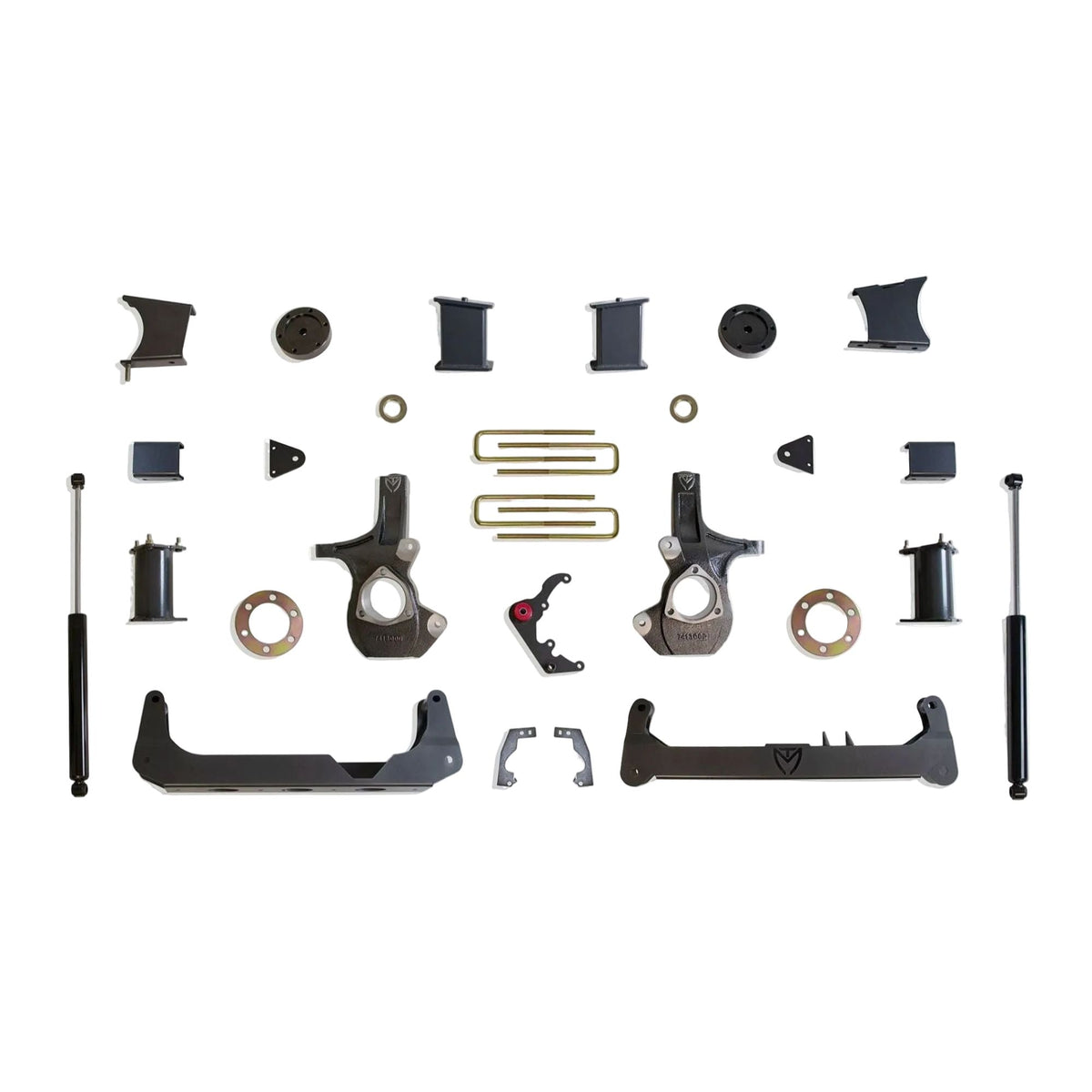 MaxTrac lift kit with subframes knuckles strut spacers diff drop and shocks | Max Trac Silverado Sierra suspension lift | GM 1500 7 inch lift with 35 inch tire clearance
