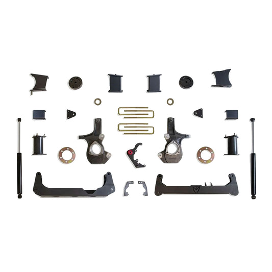 MaxTrac lift kit with subframes knuckles strut spacers diff drop and shocks | Max Trac Silverado Sierra suspension lift | GM 1500 7 inch lift with 35 inch tire clearance