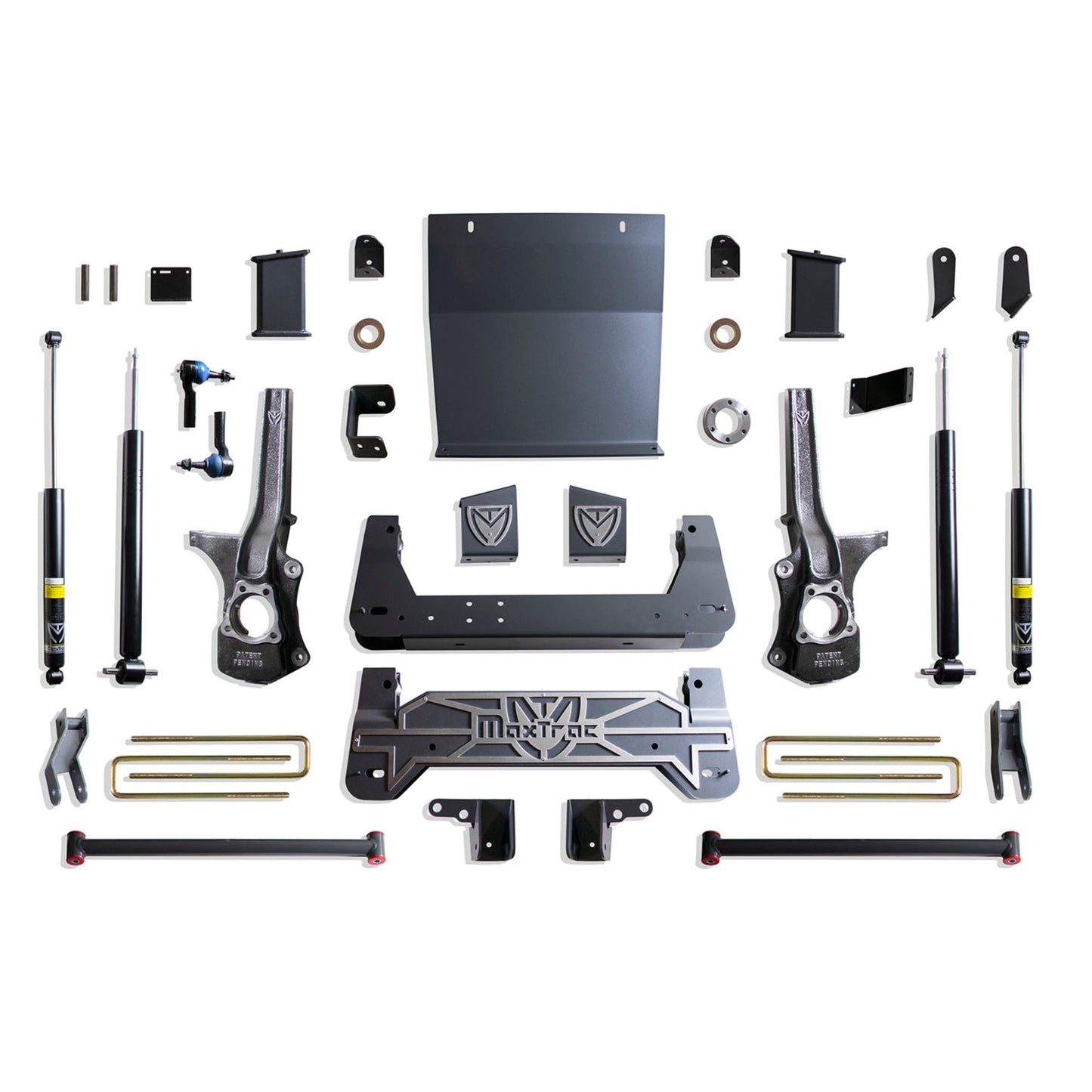 MaxTrac lift kit with subframes knuckles struts differential drops and rear shocks | Max Trac Silverado Sierra 9 inch 10 inch suspension lift | Trail Boss AT4 lift kit with 38 inch tire clearance