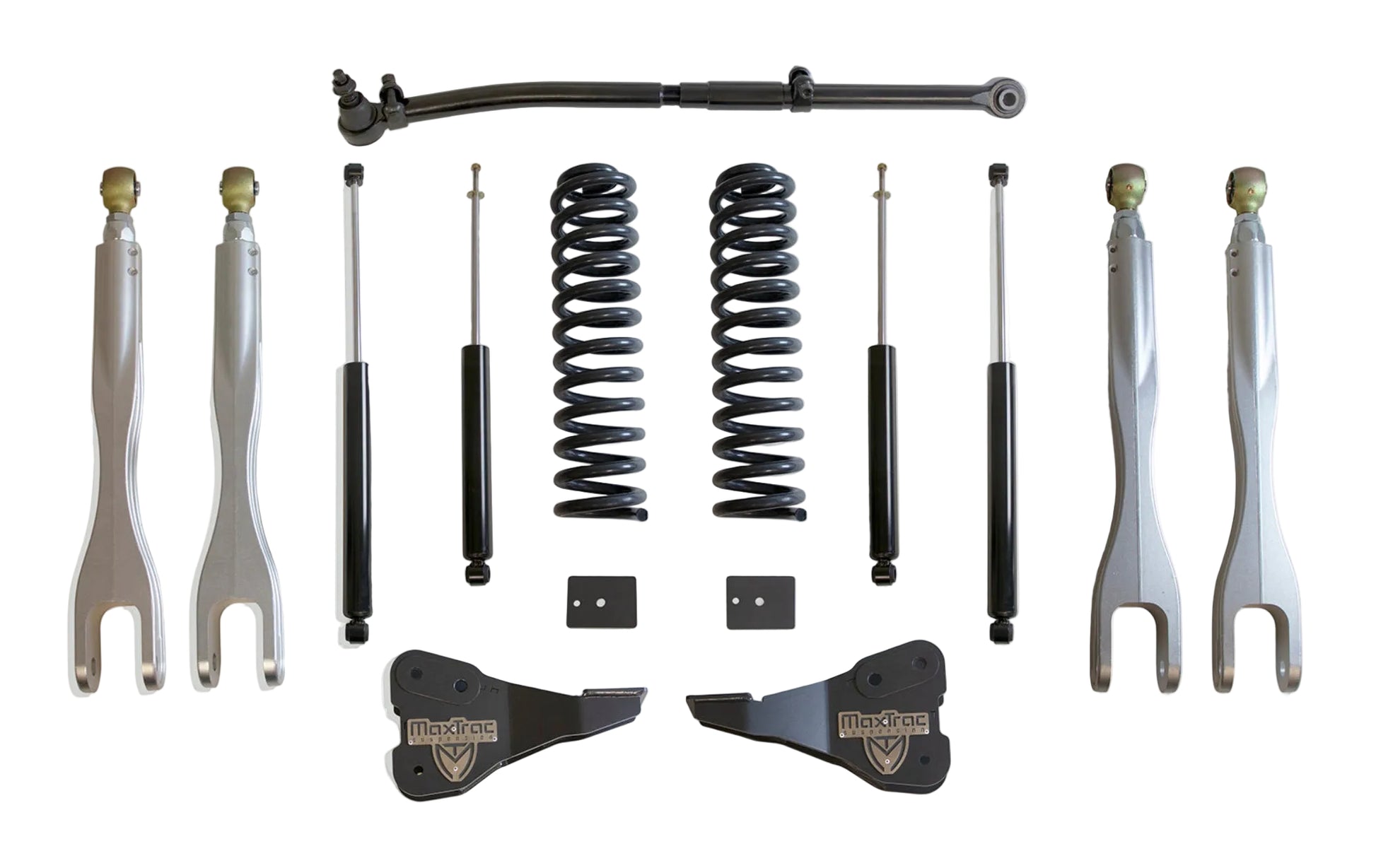 MaxTrac Super Duty lift kit with forged aluminum 4-links | Ford Super Duty 2.5 inch suspension lift kit | Max Trac K943325L lift kit