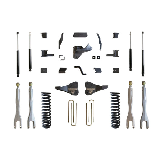 MaxTrac forged aluminum 4-link lift kit with shocks | Max Trac Super Duty suspension lift | Ford Super Duty 4 inch lift with 37 inch tire clearance