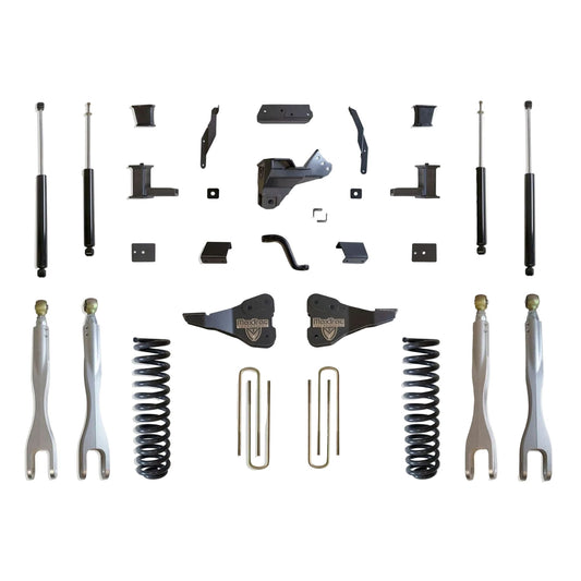 MaxTrac forged aluminum 4-link lift kit with shocks | Max Trac Super Duty suspension lift | Ford Super Duty 6 inch lift with 38 inch tire clearance