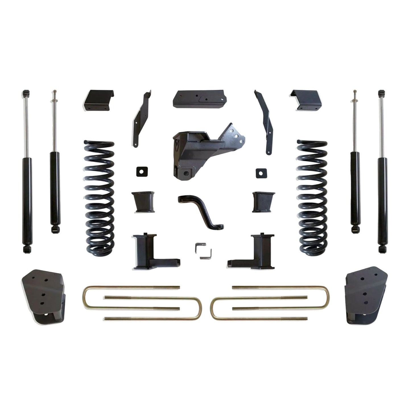 MaxTrac lift kit with diesel coils radius arm brackets and shocks | Max Trac Super Duty suspension lift | Ford Super Duty 6 inch lift with 38 inch tire clearance