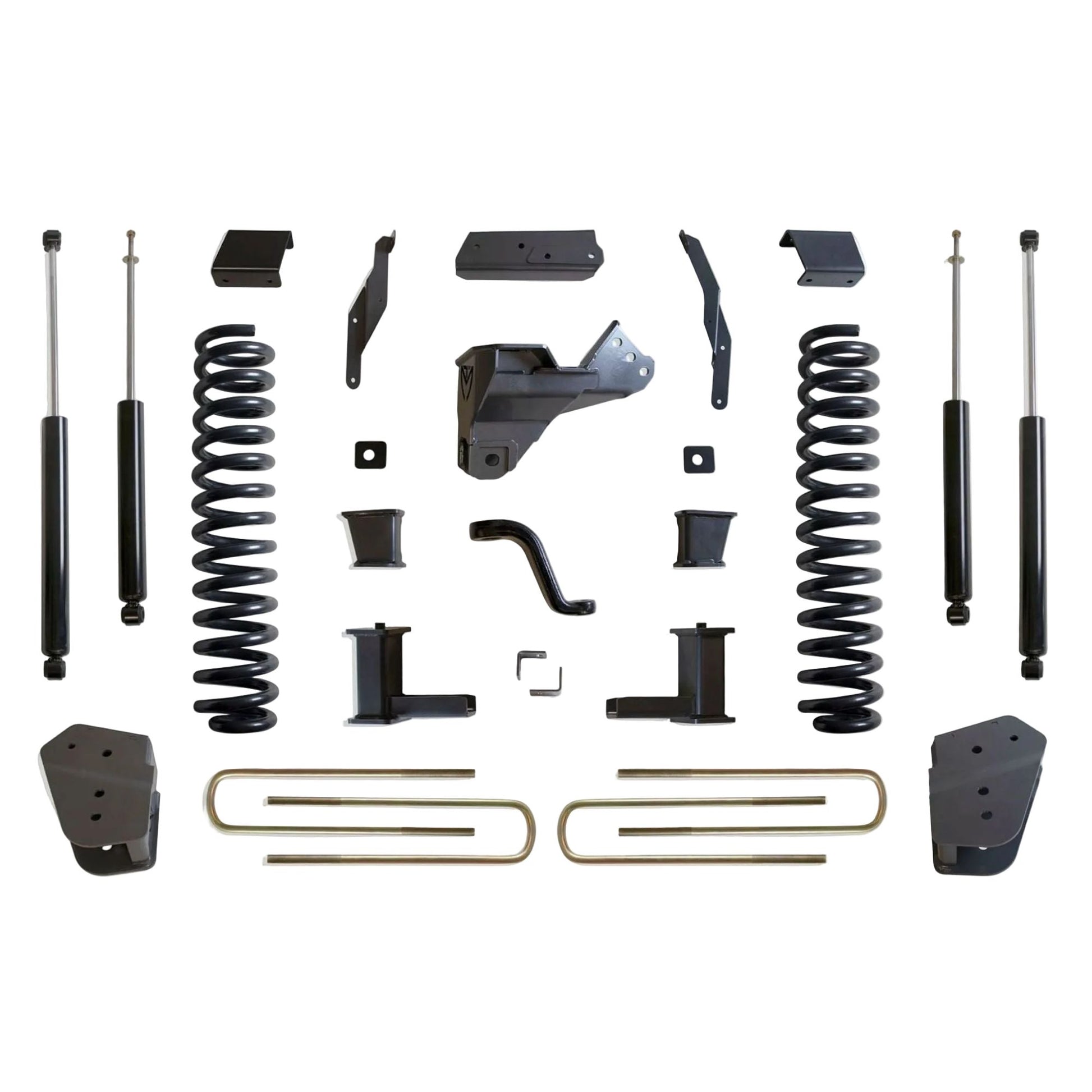 MaxTrac lift kit with diesel coils radius arm brackets and shocks | Max Trac Super Duty suspension lift | Ford Super Duty 8 inch lift with 40 inch tire clearance