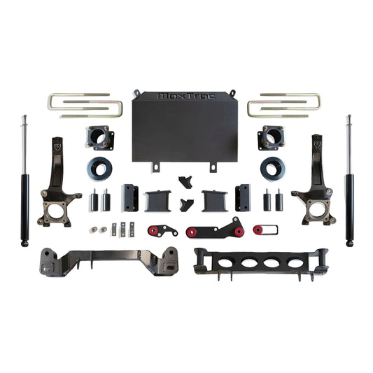 MaxTrac lift kit with subframes steering knuckles skid plate and rear shocks | Max Trac Toyota Tundra suspension lift | Tundra 6 inch lift with 35 inch tire clearance