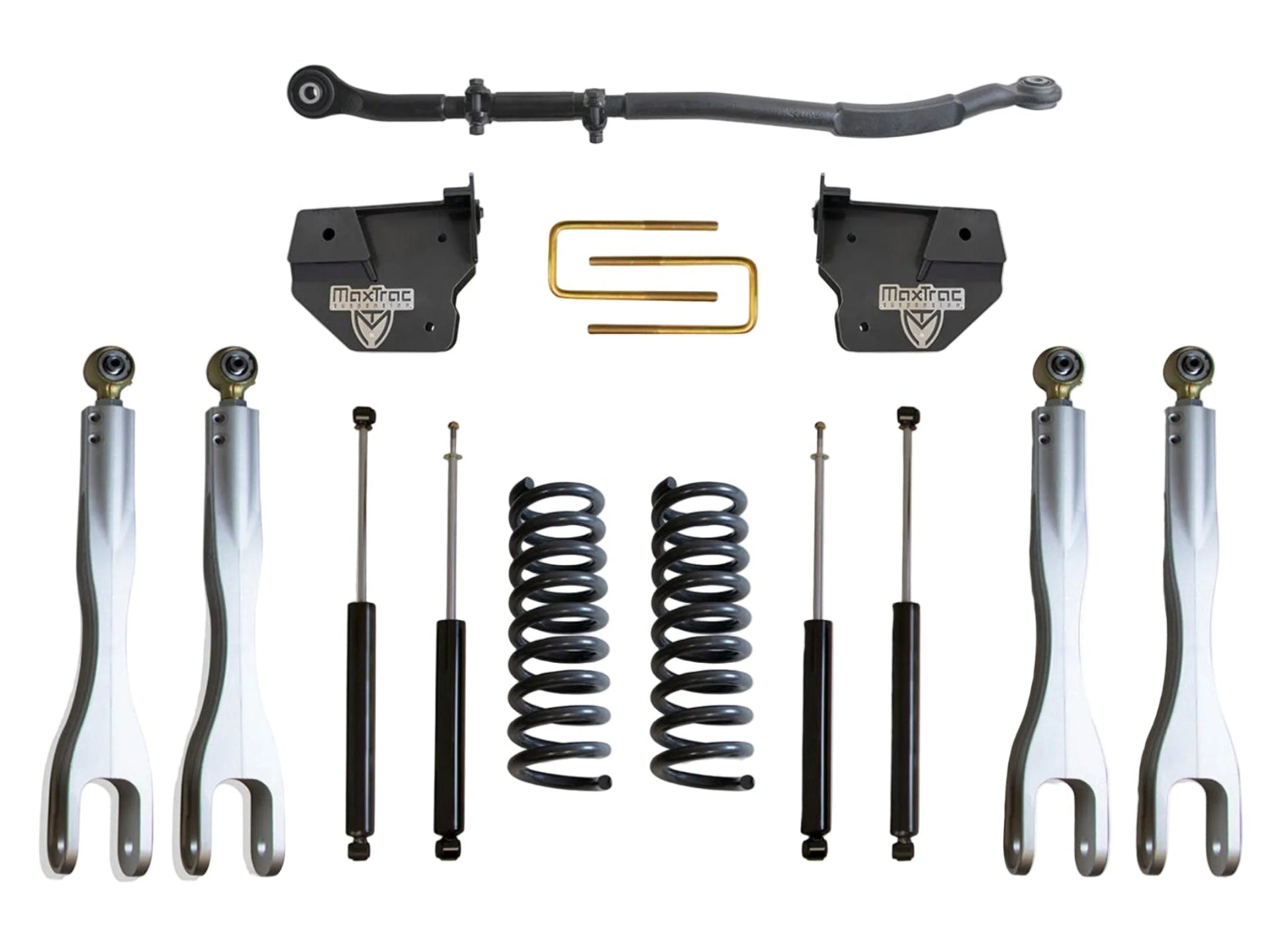 MaxTrac Ram 2500 lift kit with forged aluminum 4-links | Ram 2500 diesel 2.5 inch suspension lift kit | Max Trac K947225L lift kit