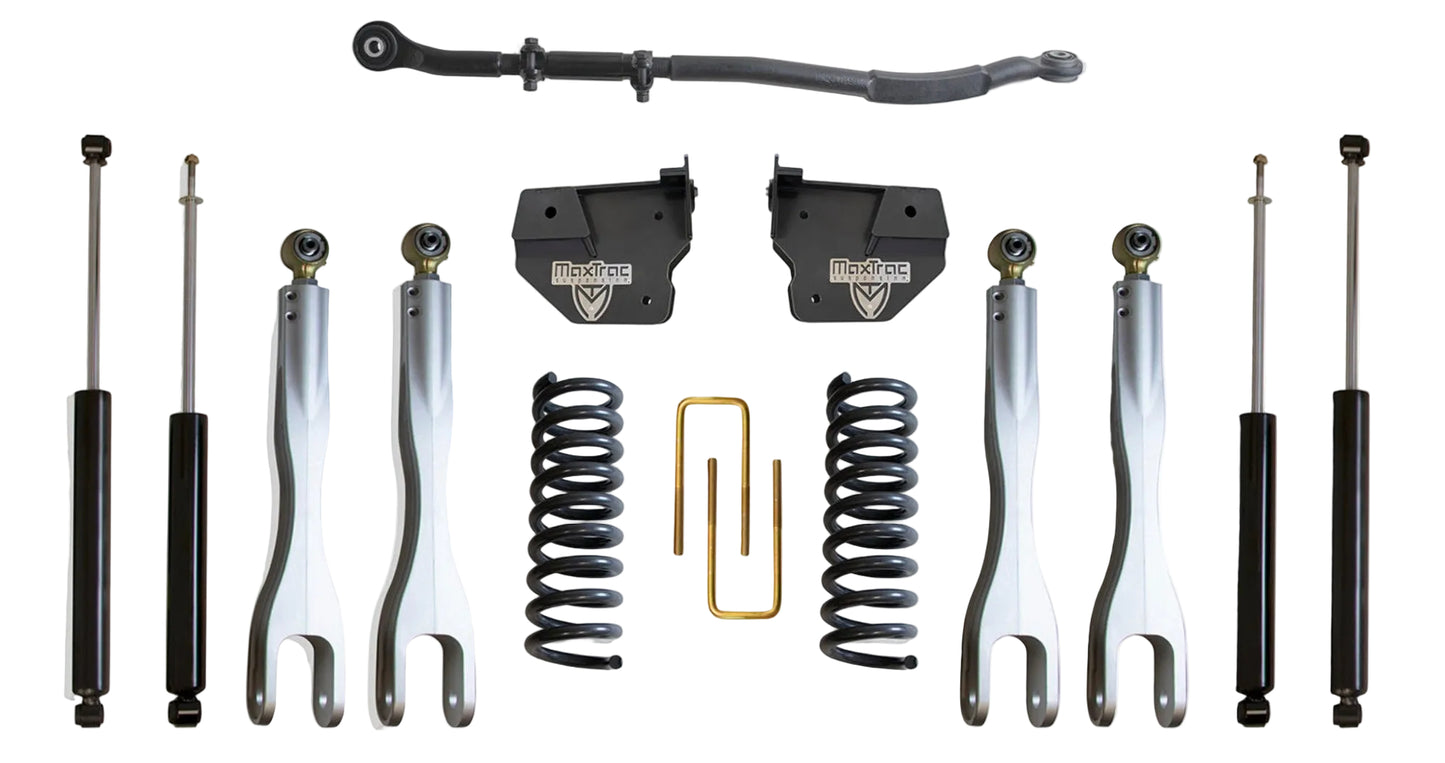 MaxTrac Ram 3500 lift kit with forged aluminum 4-links | Ram 3500 diesel 2.5 inch suspension lift kit | Max Trac K947325L lift kit