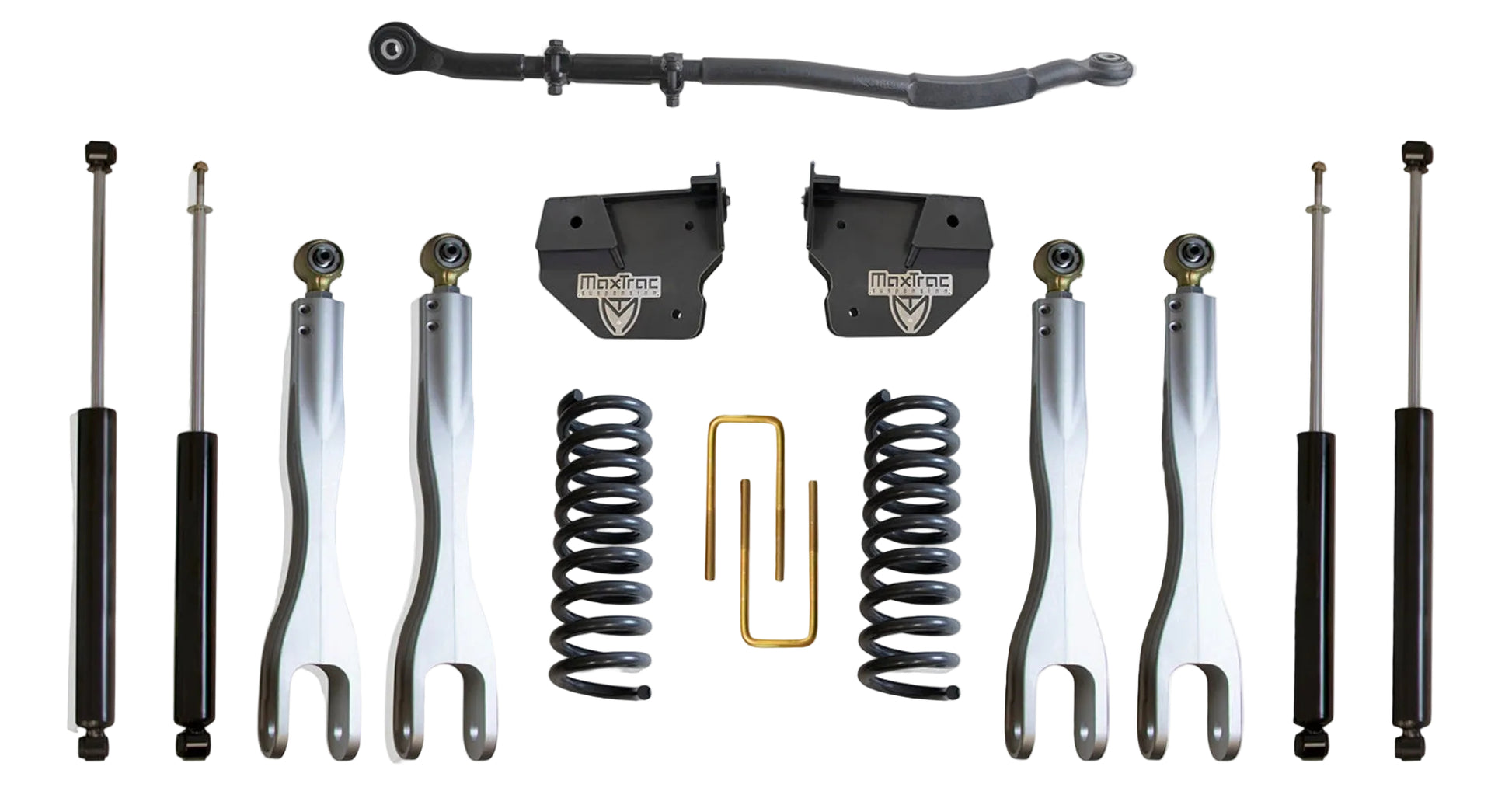 MaxTrac Ram 3500 lift kit with forged aluminum 4-links | Ram 3500 diesel 2.5 inch suspension lift kit | Max Trac K947325L lift kit
