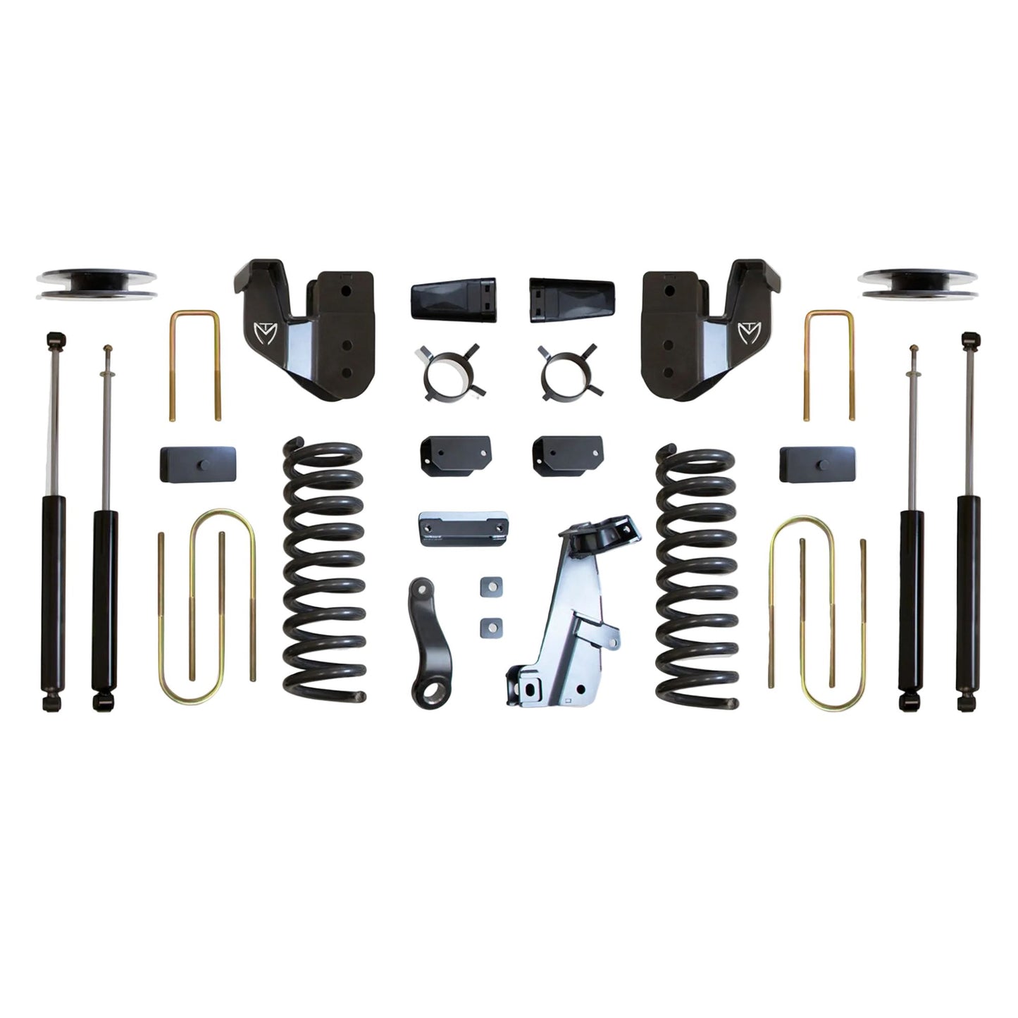 MaxTrac lift kit with diesel coils radius arm brackets and shocks | Max Trac Ram 3500 air ride suspension lift | Ram 3500 4 inch lift kit with MaxTrac shocks