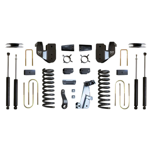 MaxTrac lift kit with diesel coils radius arm brackets and shocks | Max Trac Ram 3500 air ride suspension lift | Ram 3500 4 inch lift kit with MaxTrac shocks