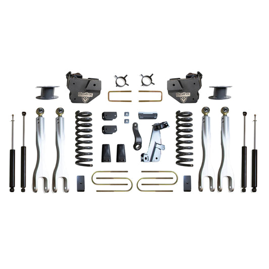 MaxTrac forged aluminum 4-link lift kit with diesel coils and shocks | Max Trac Ram 3500 premium air ride suspension lift | Ram 3500 6 inch lift kit with 4-links and MaxTrac shocks