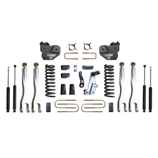 MaxTrac forged aluminum 4-link lift kit with diesel coils blocks and shocks | Max Trac Ram 3500 suspension lift | Ram 3500 6 inch lift with 38 inch tire clearance