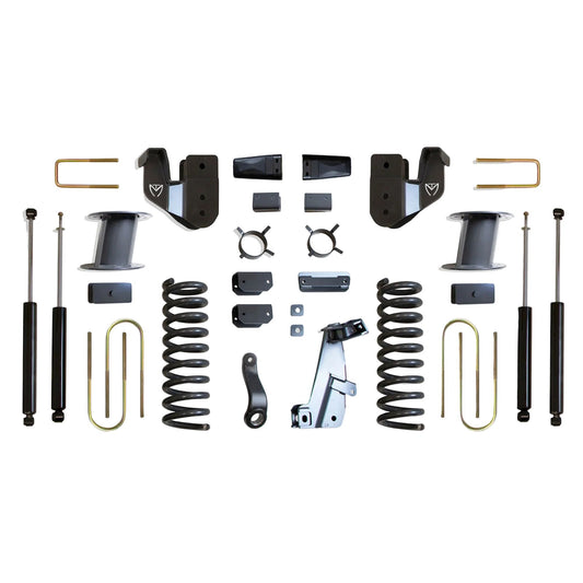 MaxTrac lift kit with diesel coils radius arm brackets and shocks | Max Trac Ram 3500 air ride suspension lift | Ram 3500 8 inch lift kit with MaxTrac shocks