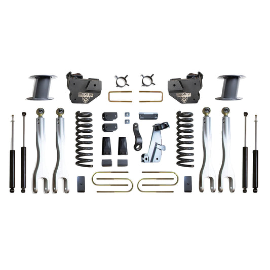 MaxTrac forged aluminum 4-link lift kit with diesel coils and shocks | Max Trac Ram 3500 premium air ride suspension lift | Ram 3500 8 inch lift kit with 4-links and MaxTrac shocks