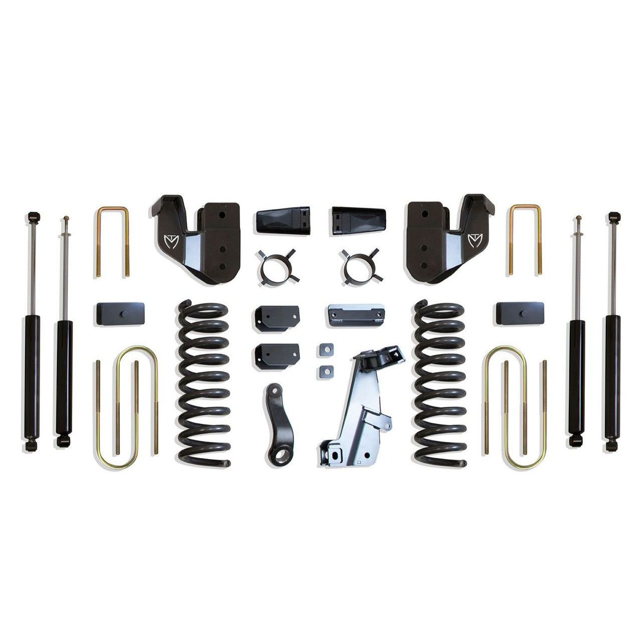 MaxTrac K947385L 8″/5.5″ 4-Link Lift Kit with Shocks for 2013–2018 Ram 3500 4WD Diesel
