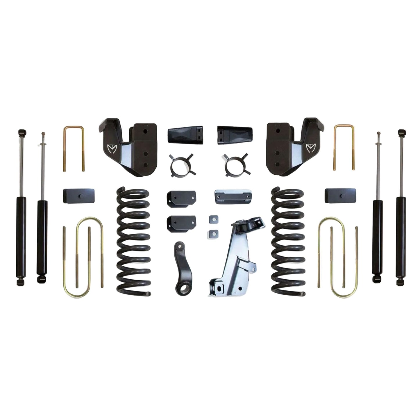 MaxTrac forged aluminum 4-link lift kit with diesel coils blocks and shocks | Max Trac Ram 3500 suspension lift | Ram 3500 8 inch lift with 40 inch tire clearance