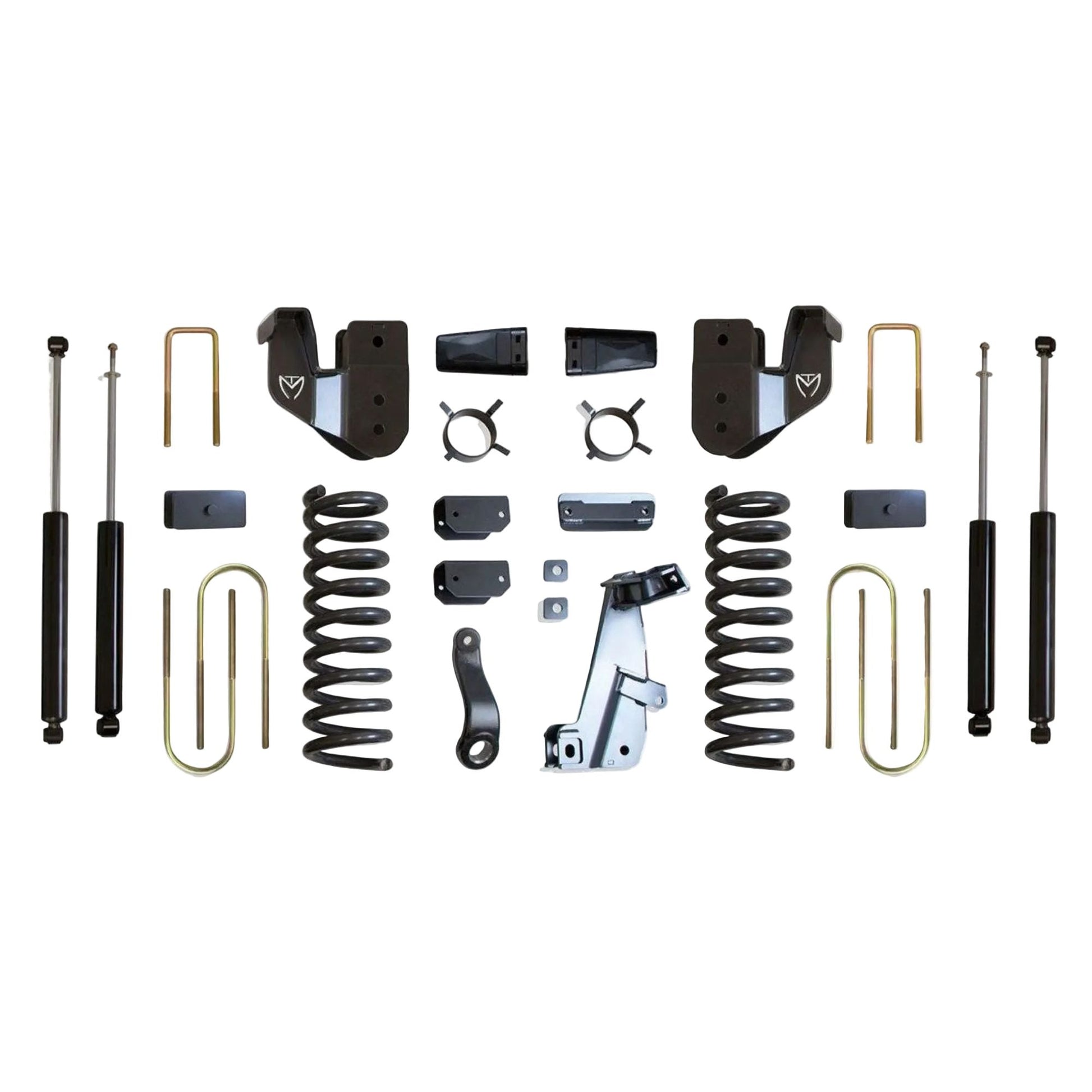 MaxTrac forged aluminum 4-link lift kit with diesel coils blocks and shocks | Max Trac Ram 3500 suspension lift | Ram 3500 8 inch lift with 40 inch tire clearance