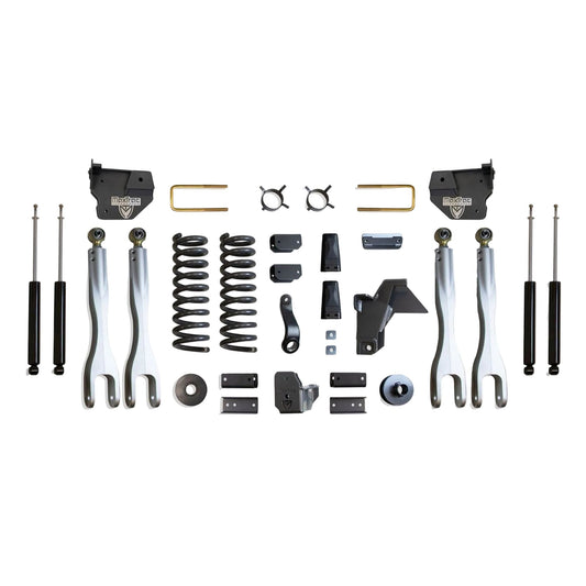 MaxTrac forged aluminum 4-link lift kit with diesel coils coil spacers and shocks | Max Trac Ram 2500 suspension lift | Ram 2500 4 inch lift with 37 inch tire clearance