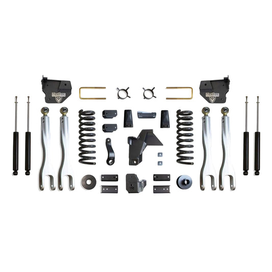 MaxTrac forged aluminum 4-link lift kit with diesel coils coil spacers and shocks | Max Trac Ram 2500 suspension lift | Ram 2500 8 inch lift with 40 inch tire clearance