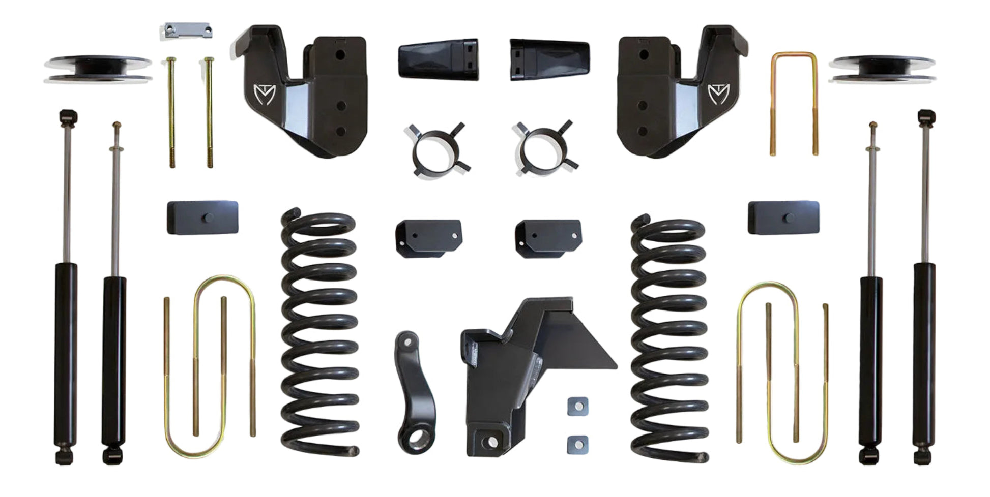 MaxTrac lift kit with diesel coils radius arm brackets and shocks | Max Trac Ram 3500 air ride suspension lift | Ram 3500 4 inch lift kit with MaxTrac shocks