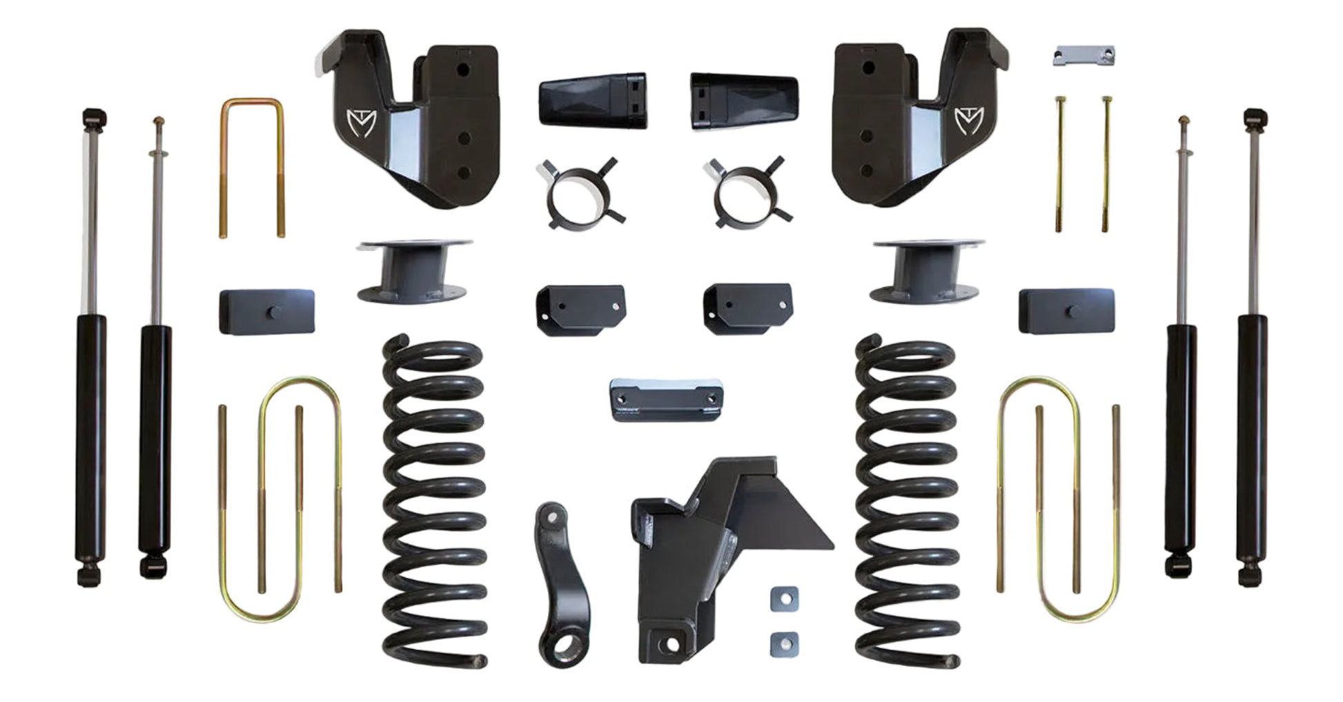 MaxTrac lift kit with diesel coils radius arm brackets and shocks | Max Trac Ram 3500 air ride suspension lift | Ram 3500 6 inch lift kit with MaxTrac shocks