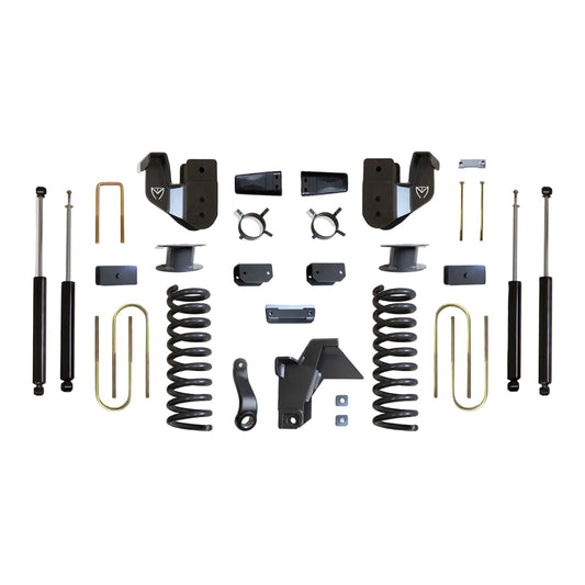 MaxTrac lift kit with diesel coils radius arm brackets and shocks | Max Trac Ram 3500 air ride suspension lift | Ram 3500 6 inch lift kit with MaxTrac shocks