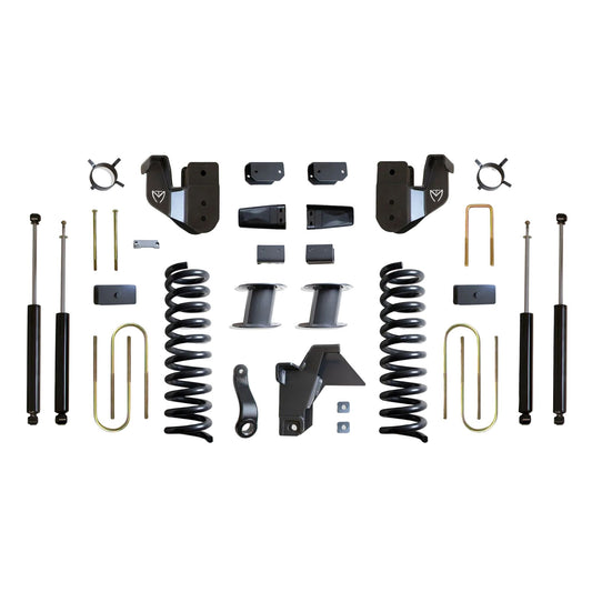 MaxTrac lift kit with diesel coils radius arm brackets and shocks | Max Trac Ram 3500 air ride suspension lift | Ram 3500 8 inch lift kit with MaxTrac shocks