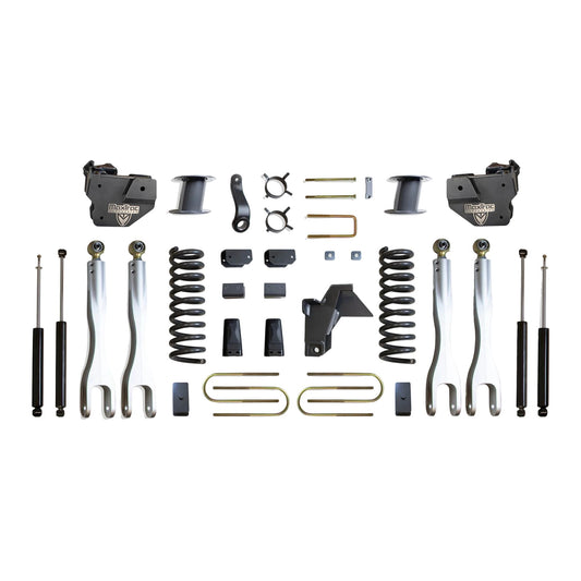 MaxTrac forged aluminum 4-link lift kit with diesel coils and shocks | Max Trac Ram 3500 premium air ride suspension lift | Ram 3500 8 inch lift kit with 4-links and MaxTrac shocks