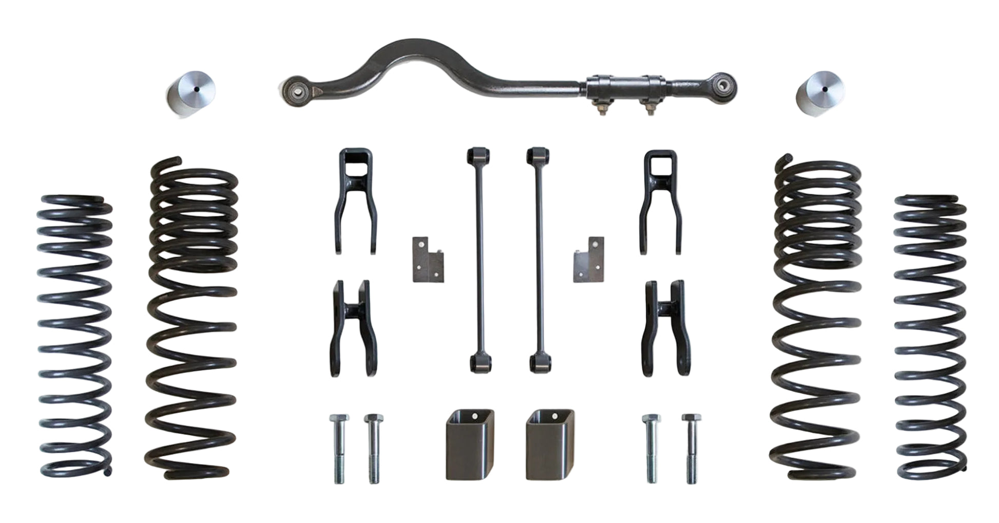 2020-2026 Gladiator Mojave 3 front 1 rear suspension lift | MaxTrac Mojave front rear coil spring lift kit | Gladiator Mojave lift with track bar sway links and shock extenders | MaxTrac K949931M lift kit for up to 37 inch tires