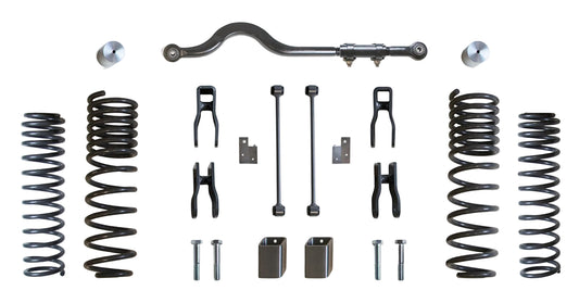 2020-2026 Gladiator Mojave 3 front 1 rear suspension lift | MaxTrac Mojave front rear coil spring lift kit | Gladiator Mojave lift with track bar sway links and shock extenders | MaxTrac K949931M lift kit for up to 37 inch tires