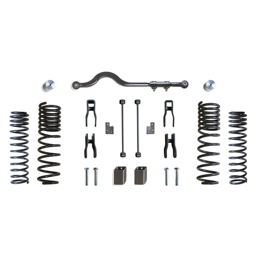 2020-2026 Gladiator non Mojave suspension lift | MaxTrac Gladiator front rear coil spring lift with shock extenders | Jeep JT 4.5 front 2.5 rear lift for 37 inch tires | MaxTrac K949942E with 949900E shock extenders