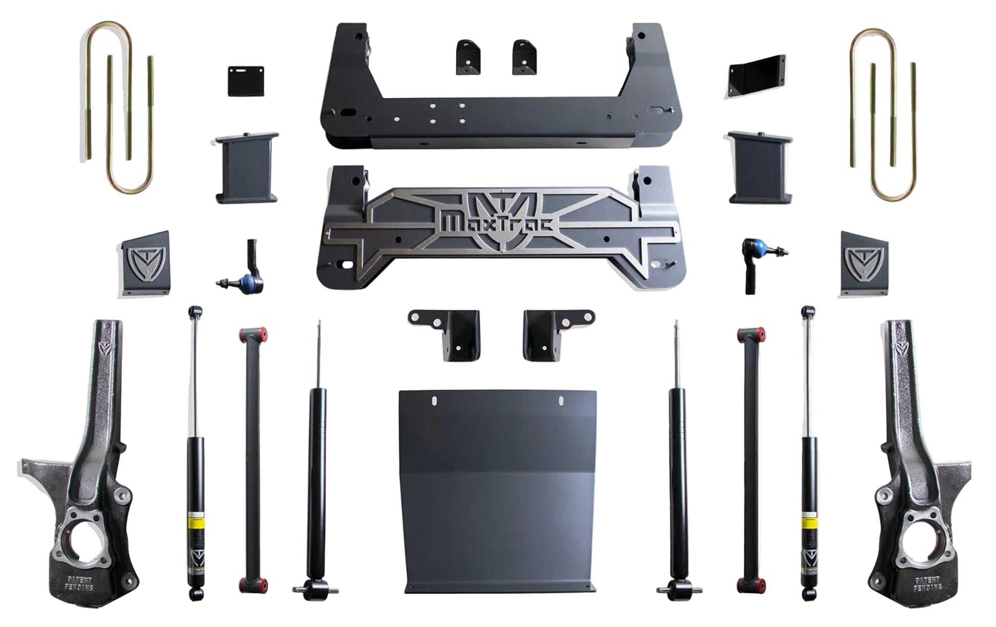 MaxTrac GM 1500 crossmember lift kit | K950275 Silverado Sierra suspension lift | GM 1500 lift kit for 37 inch tires