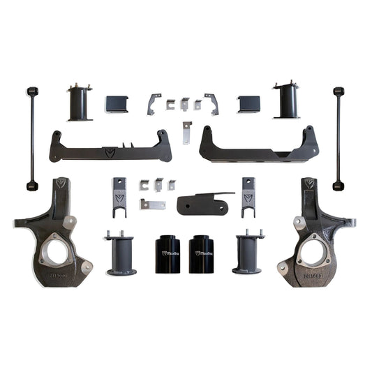 MaxTrac GM SUV crossmember lift with steering knuckles | Chevrolet Tahoe GMC Yukon 7 inch suspension lift kit | Max Trac K951275 lift kit